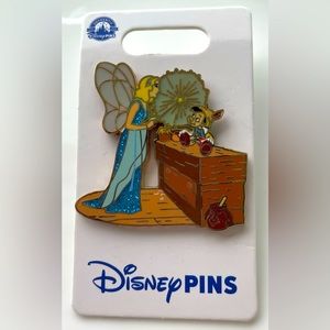 Disney Pinocchio with the Blue Fairy Pin - NEW - glitter blue dress - Nice Pin